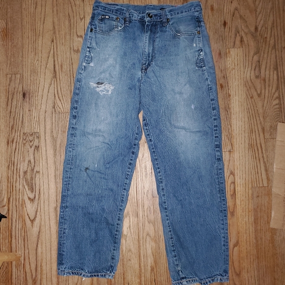 Ecko Unlimited Distress Baggy Fit Jeans